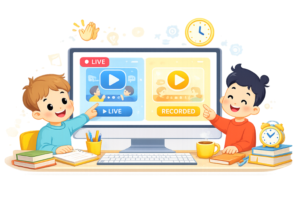 Select Live or Recorded format.